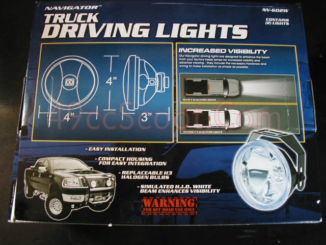 Truck driving lights.