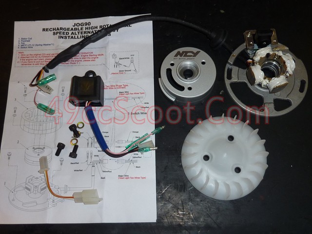 NCY Racing Alternator Test And Review (Minarelli ... 49cc scooter cdi wiring diagram 